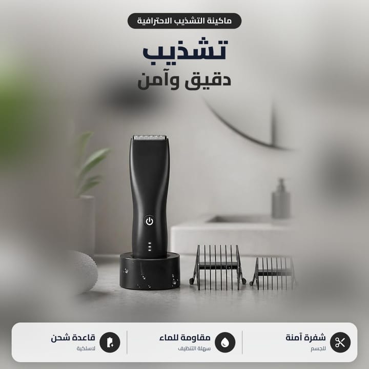 طقم حلاقة رجالي فيه ماكينة حلاقة الجسم وماكينة التنعيم الصغيرة