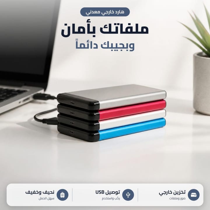 هارد خارجي معدني ملفاتك بأمان