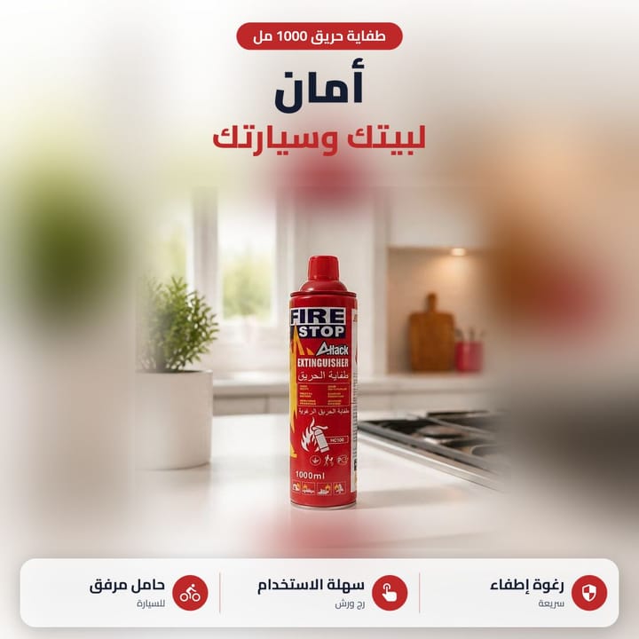 طفاية حريق محمولة للسيارة والمطبخ
