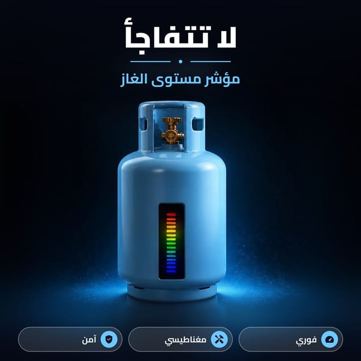 Gas cylinder with a color gas level indicator on its side