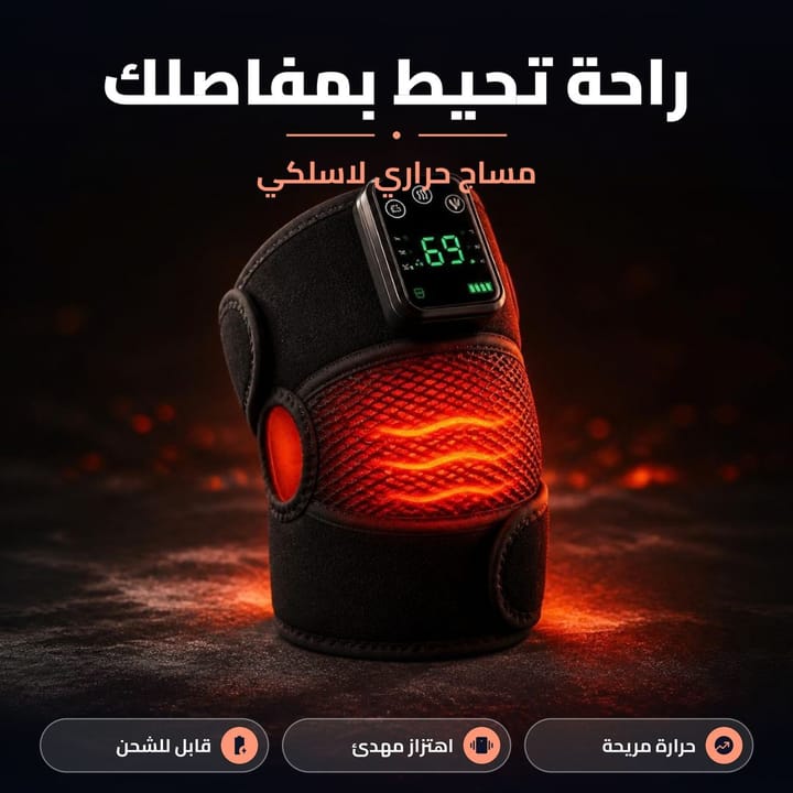 مساج حراري لاسلكي راحة تحيط بالركبة