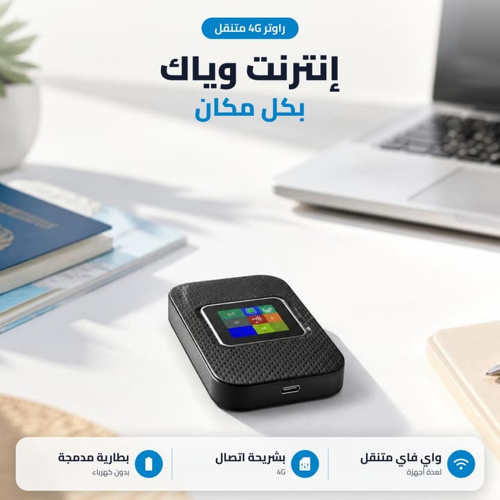 راوتر محمول إنترنت وياك بكل مكان