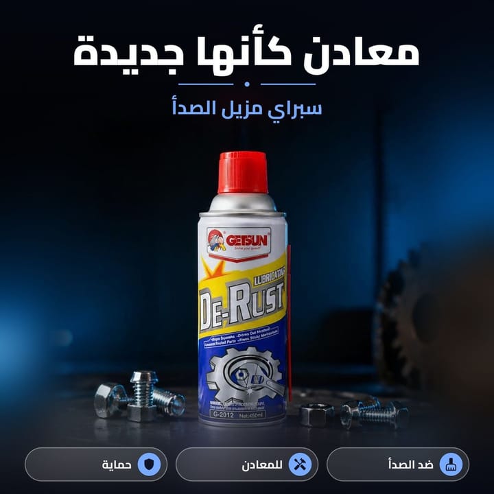 Lubricant spray on door hinges and chains to stop squeaks