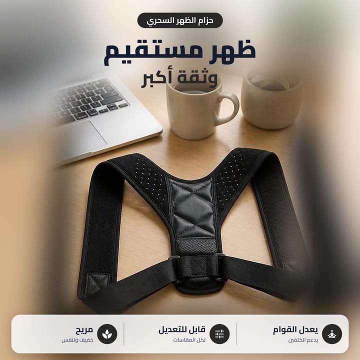 حزام الظهر السحري لظهر مستقيم وثقة أكبر يدعم الكتفين
