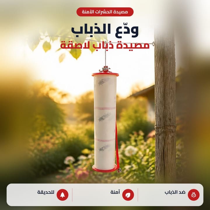 مصيدة ذباب لاصقة بخيط سحب لفتح جزء جديد