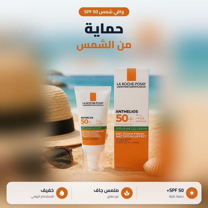 كريم واقي شمس SPF 50 للحماية من الشمس بالصيف