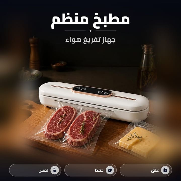 جهاز تفريغ هواء لأكياس الطعام بمطبخ منظم